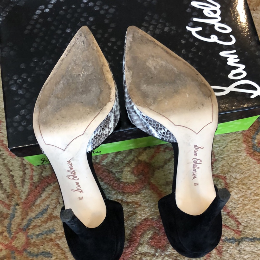 Delilah blk snake/suede pump 10m - Picture 5 of 10